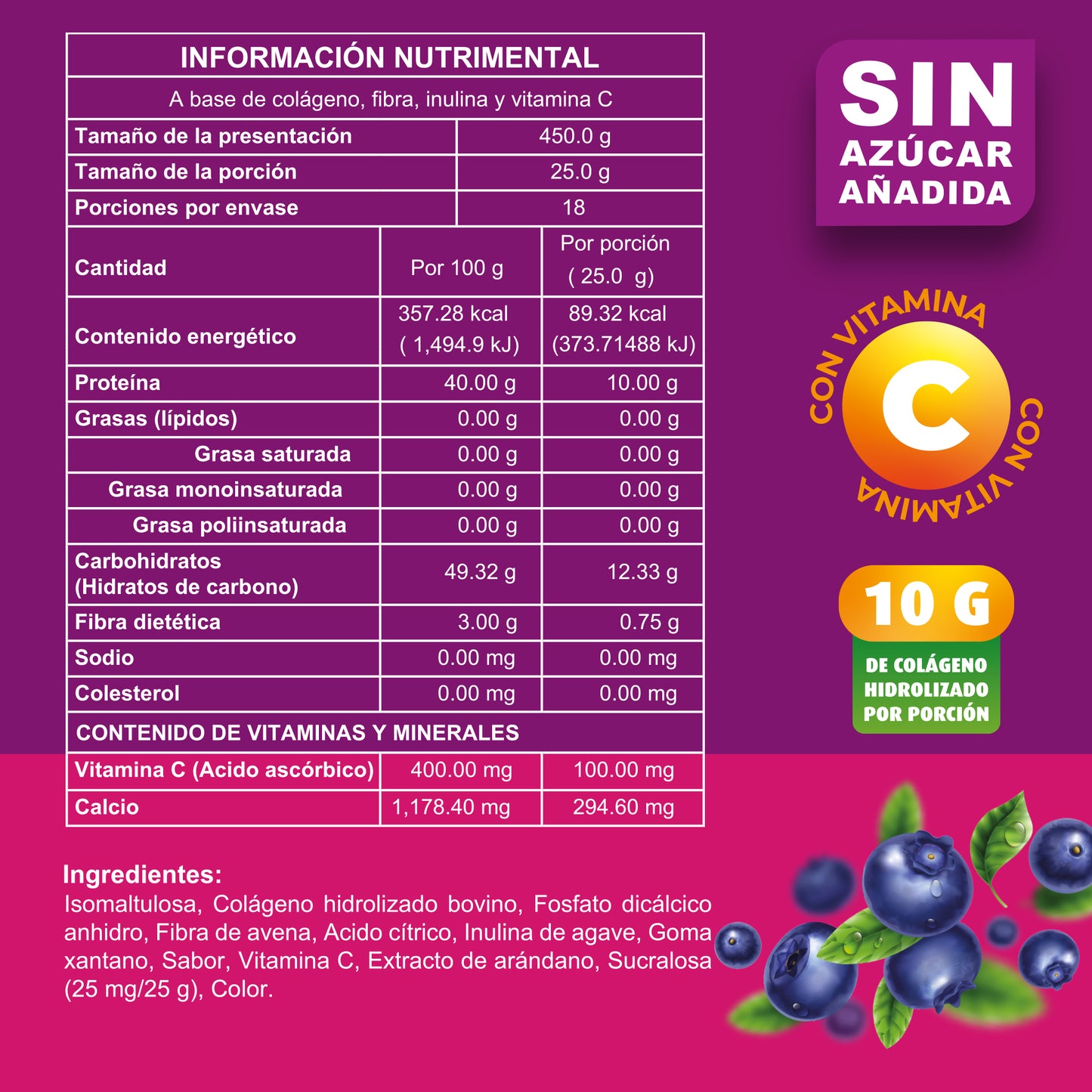 Colágeno (sin azúcar)