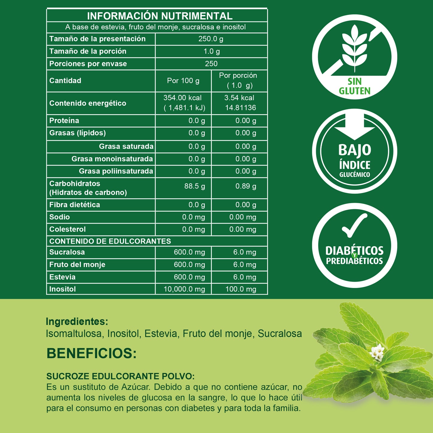 Sucroze 250g